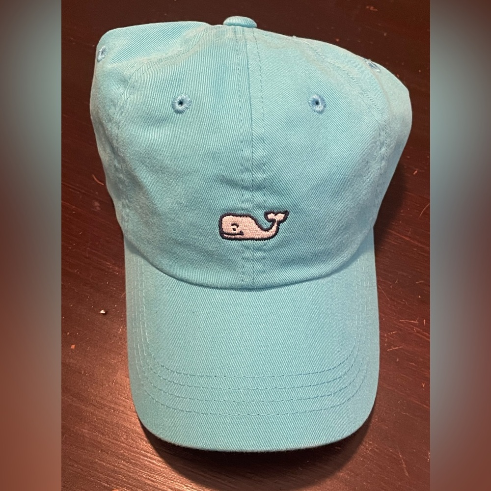 Light Blue Vineyard Vines Hat White Whale Logo Adjustable